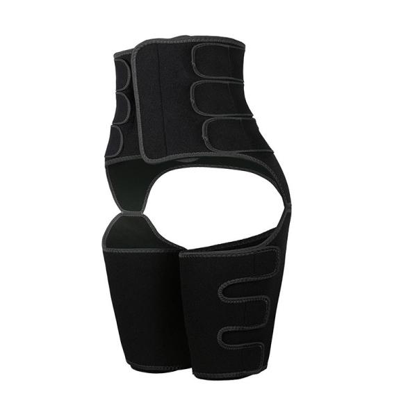 Escultor preto Thigh Trimmers do montante do neopreno da barriga da faixa elástica e do ajustador da coxa