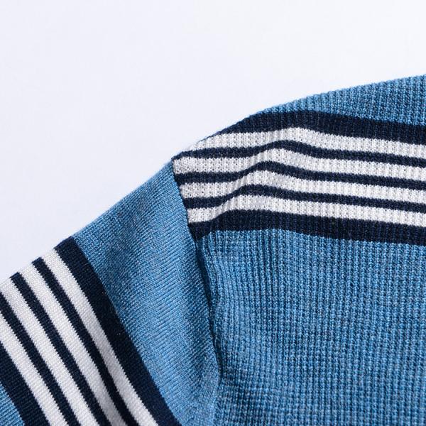 Stripe Winter Woolen Sweater For Mens , Crew Neck Mens Pullover Sweater