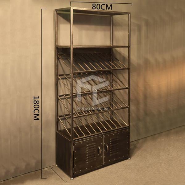 1200*450mm Iron Wine Rack For Store EPE Cotton Packaging