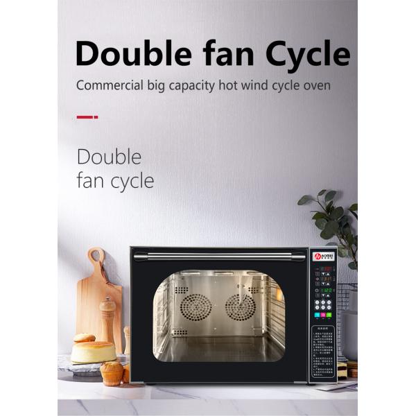 Stainless Steel Digital Glass Countertop Convection Oven for Bakery Bread Production