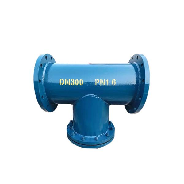 Alojamento de filtro de aço inoxidável azul em linha reta através do alojamento do filtro da cesta da água de esgoto