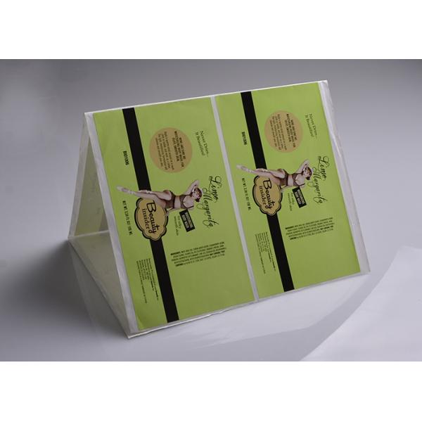 Printing custom waterproof adhesive sticker labels for bodywash bottle packaging