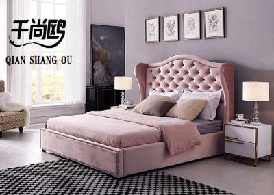 183*203cm Bedroom Furniture Bed , OEM / ODM Storage Upholstered Platform Bed