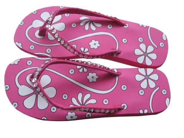 V strap full color printed  Women Flip flops  thongs slipers manufacturers