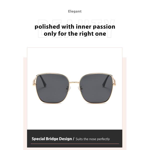 Металл солнечных очков дам квадрата CE большой обрамляет плоскую верхнюю резинку