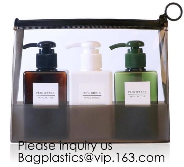 China Manufacturer Wholesale Transparent Beautiful Clear Eva Cosmetic Bag,Travel Bag With Double Zip Design, Bagease