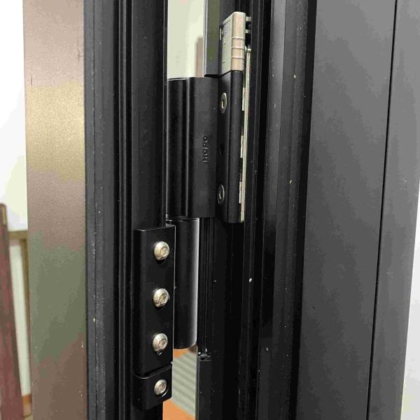 Weather Frosted Aluminium Hinged Doors Smart Electronic Lock Aluminium Pivot Door