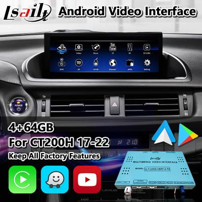 Interface de vídeo de navegação Android para Lexus CT 200h FSport 2017-2022