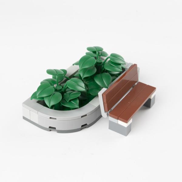 City accessory compatible with legoingly green bush grass tree plants bricks flower garden building block