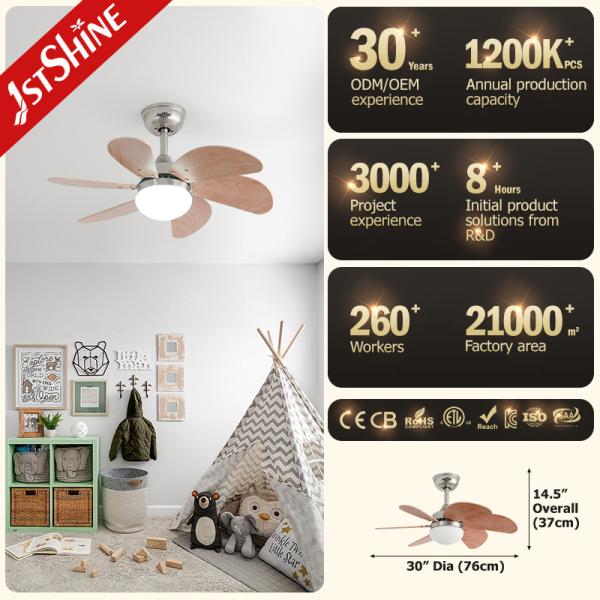 Lâmpada de ventilador de tecto de tradição Motor de economia de energia 6 MDF Blade