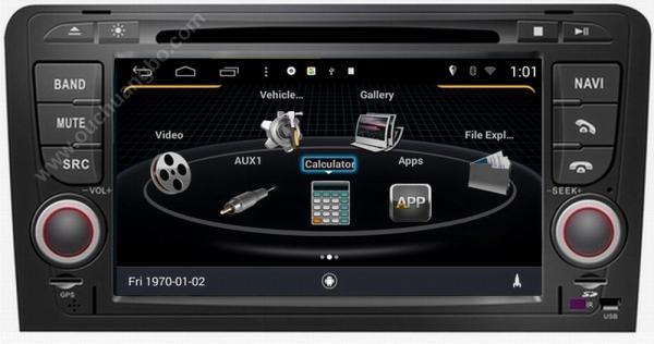 Ouchuangbo S160 Audi A3 GPS radio stereo navi support 3G WIFI BT phone book android 4.4 OS