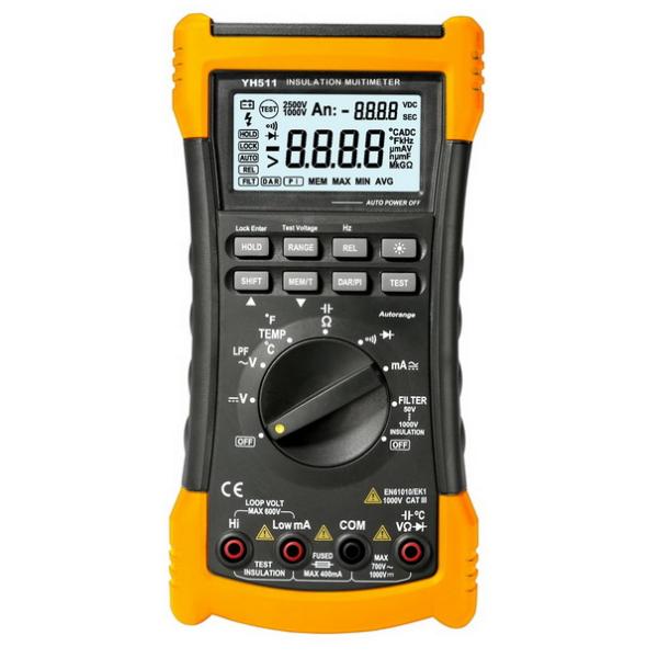 L'automobile de CAT III d'appareil de contrôle d'isolation du CEI/en 61010-1 1000V Digital calculent pi et DAR, YH 511