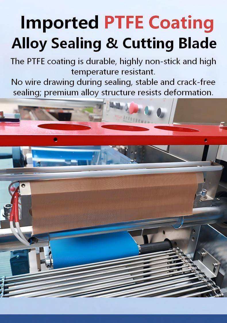Fully Automatic CHIC Brand Pillow Heat Shrink Film Packaging Machine for Tableware Bottles Milk Tea & Cosmetic Wrapping