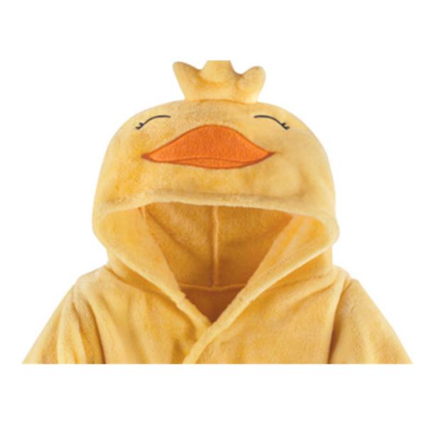 100% Cotton Yellow Baby Bath Robes Skin Friendly And Comfortable Flannel