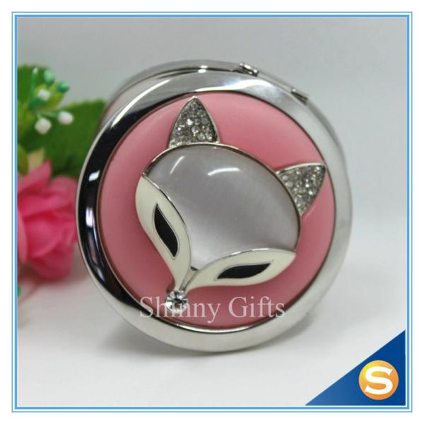 Shinny Gifts Creative Fox Design Makeup Mirror Fancy Convenience Pocket Mirror