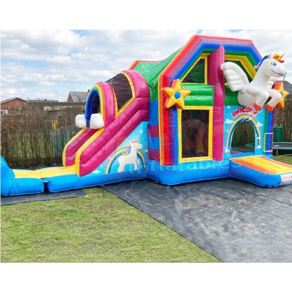 Diapositiva modificada para requisitos particulares de Unicorn Jumping House Inflatable Bouncer