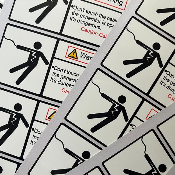 Waterproof Packaging Printed Vinyl Warning Stickers Custom Logo