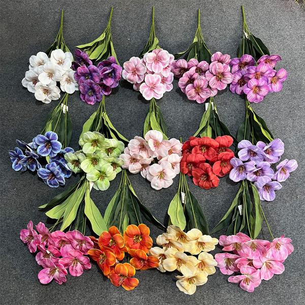 Seven Head Tulip Simulation Fake Flower Handmade Bouquet Wedding Decoration with Silk Flower Artificial Flower Wedding Decoration Floor Flower Arrangement