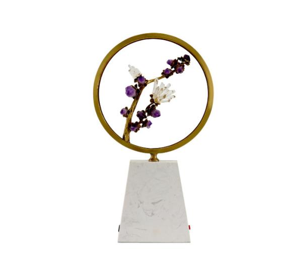 Home Decoration Brass Tabletop 480mm Decor Copper Flower