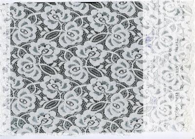 Women Lingerie Lace Fabric / Green Cotton Stretch Lace Fabric