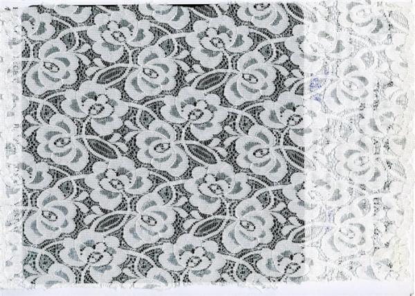 Women Lingerie Lace Fabric / Green Cotton Stretch Lace Fabric