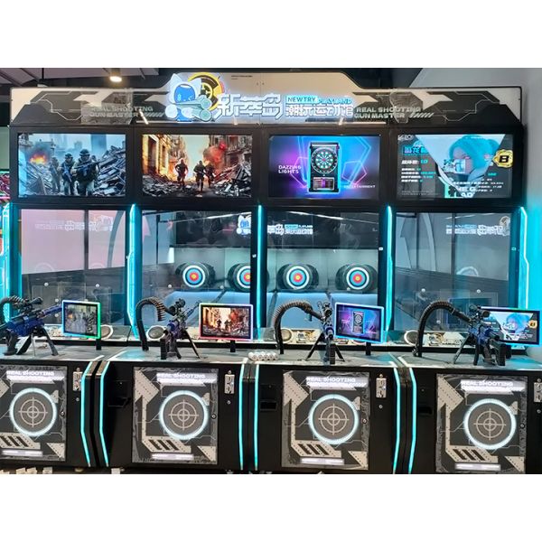 4-Player Real Gun Shooting Game Machine  Commercial Coin-Operated Sports Simulator Sports Q3/Q4 Model Shooting Arcade Machine Live-Fire Simulation Game for FECs