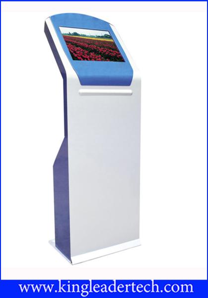 Indoor SAW Touch Screen Freestanding Kiosk With Thermal Printer / Barcode Scanner