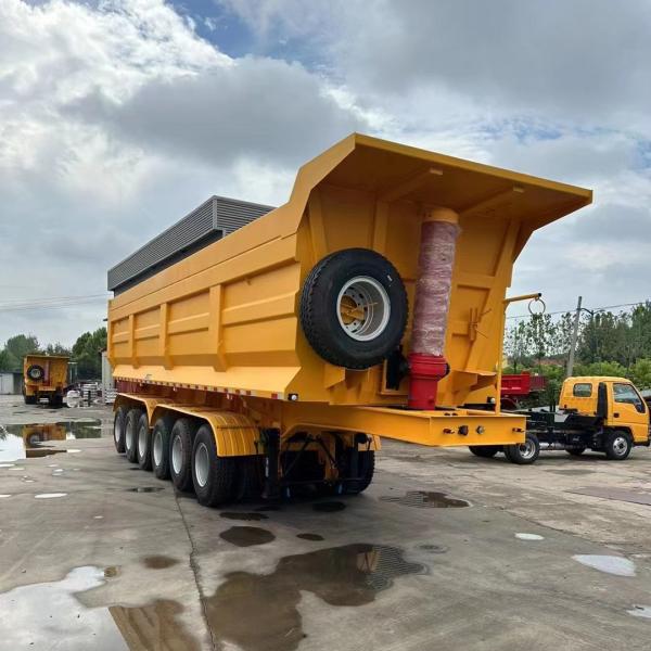 Wabco Relay Valve Heavy Duty Self-dumping Rear Dump Trailer for Capacity Grain Truck