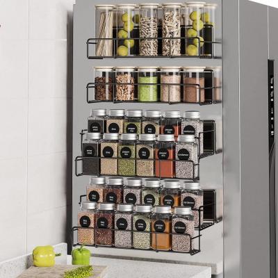 4PCS Moveable Heavy Duty Magnetic Storage Rack Magnetic Kitchen Rack