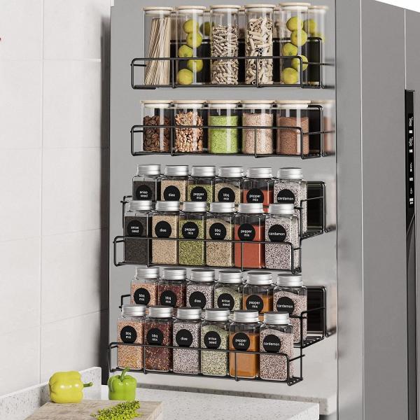4PCS Moveable Heavy Duty Magnetic Storage Rack Magnetic Kitchen Rack