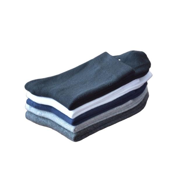 Men's Plain Custom Logo Casual Fashion Knitted Bamboo Fiber Crew Socks Ankle Socks
