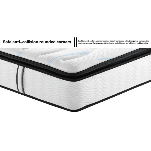 Natural Home Bedroom Massage Nine-zone Independent Spring Mattress with Modern Design