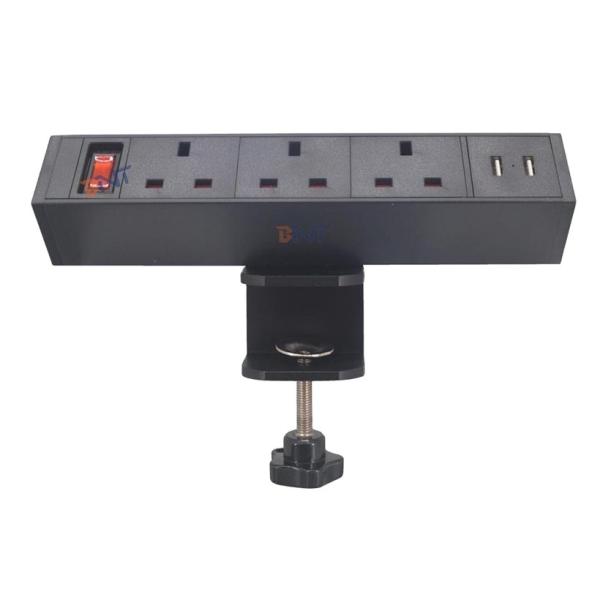 2020 new design customization office furniture clamp on table top edge socket