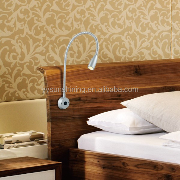 25000 Hours Working Time Flexible Wall Mount Light for Hotel Bedside Headboard Reading