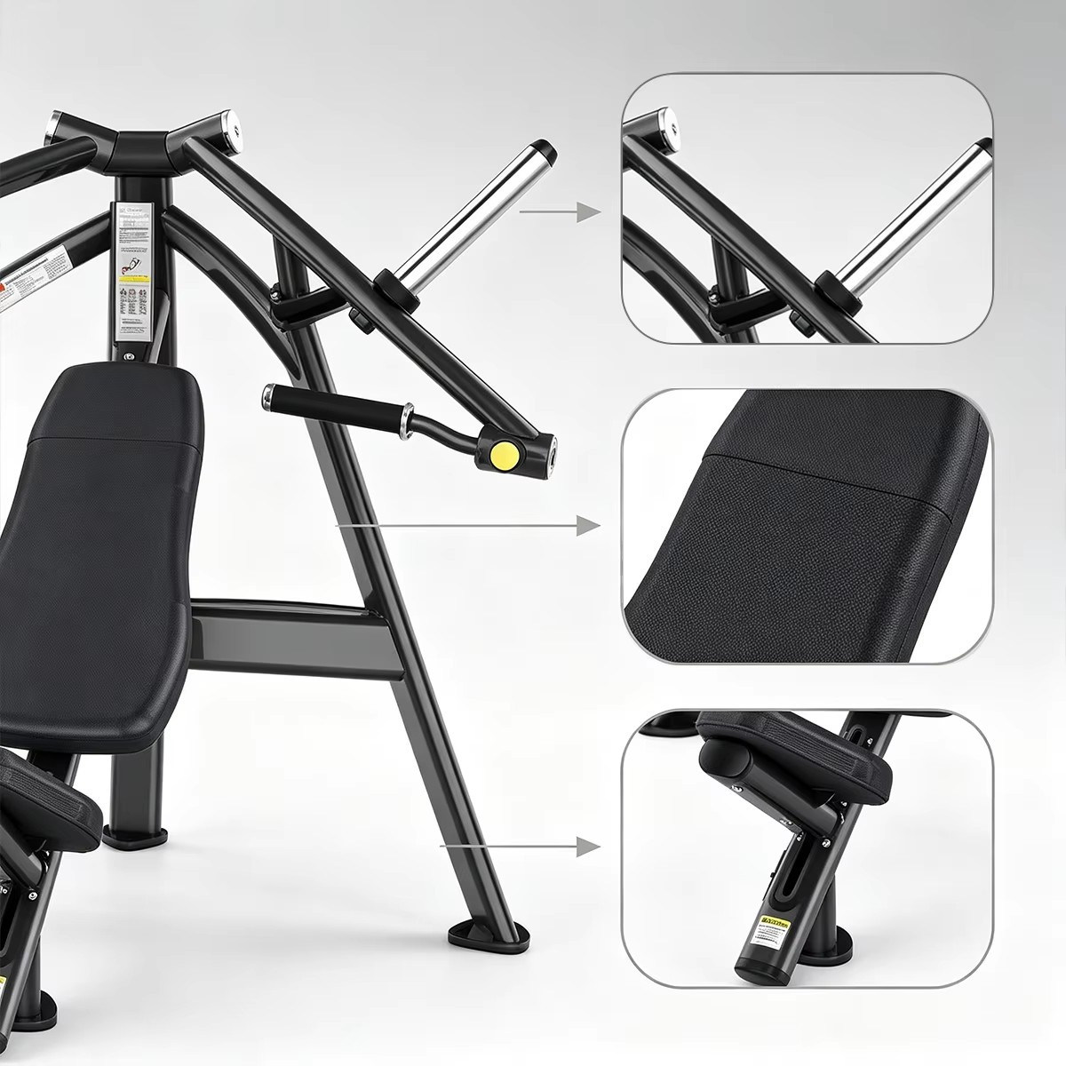 Chest Press Machine Commercial Plate Loaded Strength Training Gym Equipment 