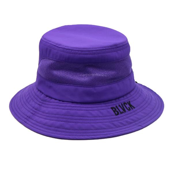 Purple Bucket Hat Manufacturer Custom Embroidery Logo Comfortable Outdoor Design Cotton Bucket Hat