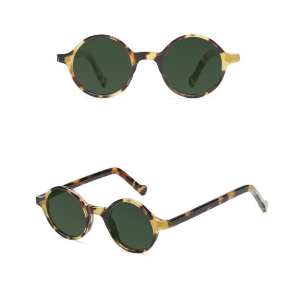 Vintage Round Sunglasses Women Polarized Lens Adjustable Acetate Retro Brand Designer Sunglasses for Women Men