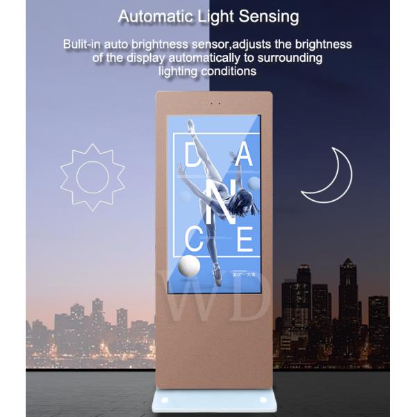 Floor Standing 49 Inch Outdoor LCD Digital Signage For Bus Station