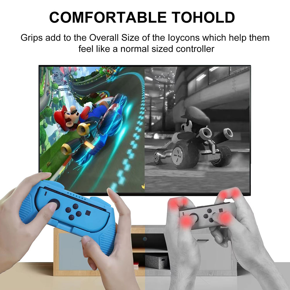 Laudtec Grip Kit Protective Cover for Switch Joycon 360 Anti-Fall Shockproof Shell Slim Lightweight Soft Skin Friendly Yxj15