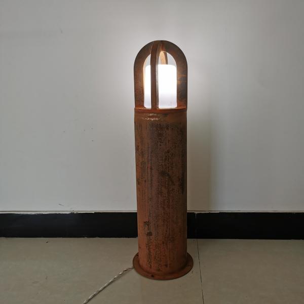 Rustic Red Corten Lighting Bollards IP65 IP66 Wear Resistance