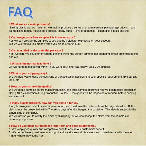 PET пищевой класса роскошная бутылка лекарства для диетического питания