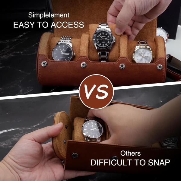 Часовой чемодан, рулон для трех часов, фальшивая кожа, упаковка для подарков