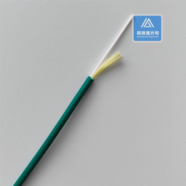 Simplex Indoor Outdoor Single Mode Fiber  Optical Cable 3.0mm Green