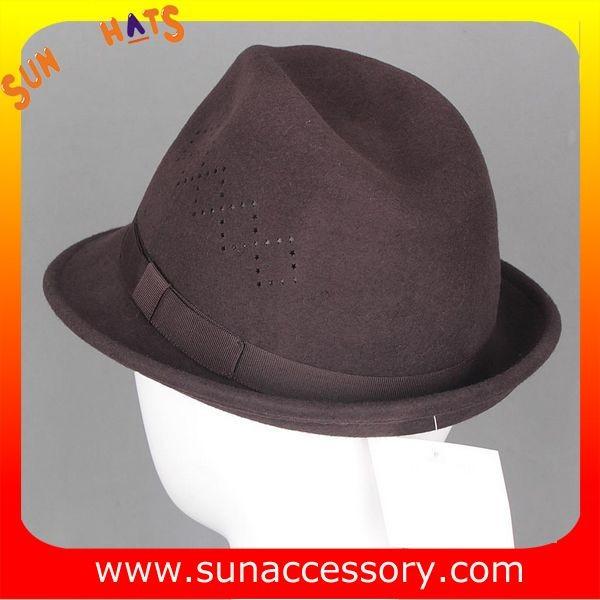 5780351 Sun Accessory customized  winner  fashion 100% wool felt fedora hats, unisex hats and caps wholesaling