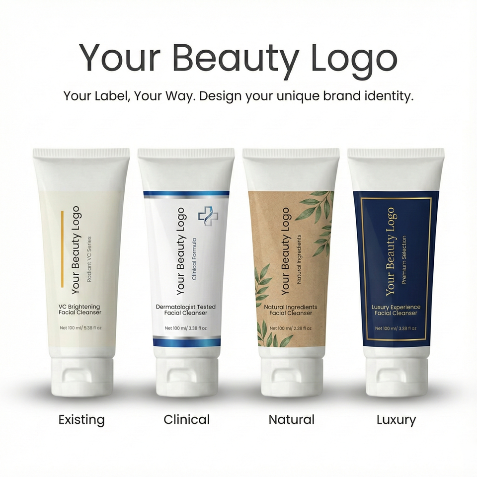 Customized VC Brightening Cleanser With Mild Amino Acid Formula Containing Vitamin C For Dull Skin Cleaning Moisturizing And Even Skin Tone