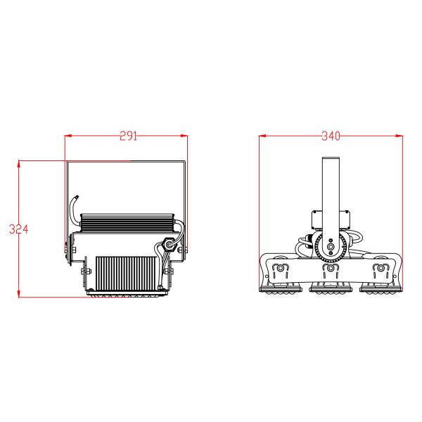 Meanwell Driver Outdoor LED Flood Lights , 300 Watt High CRI Led Flood Lamps