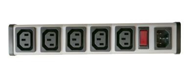 Tira do poder das tomadas do protetor da sobrecarga do IEC 5Jacks 15A da lista do UL C-UL
