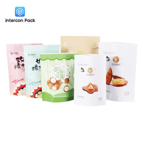 Aluminum Foil Pouches With Zipper Lock Mylar Stand Up Pouch Packaging Bag