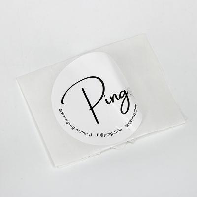 Custom Printed White 5cm Round Paper Sticker For E Commerce Packaging