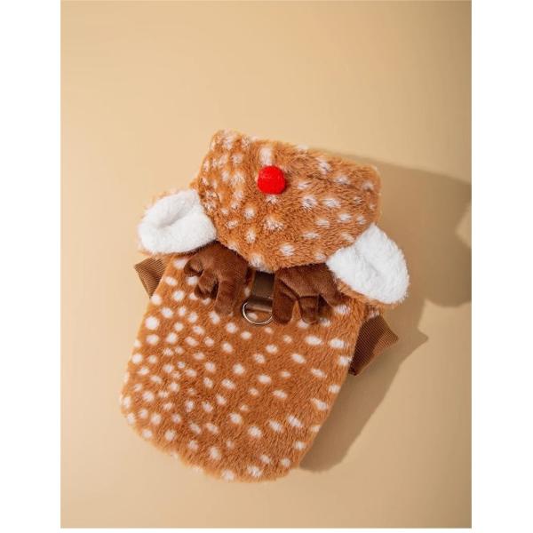 Fall / Winter Christmas Elk Pull Down Fleece Christmas Funky Clothes For Pets
